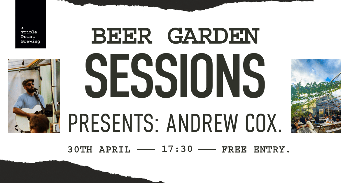 Beer garden sessions event - live music from Andrew Cox on 30th April